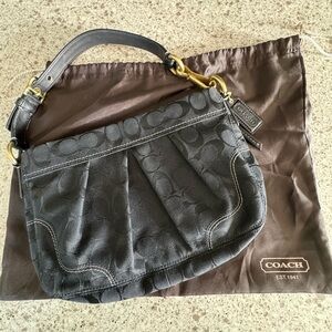 Coach Black Signature Shoulder Bag